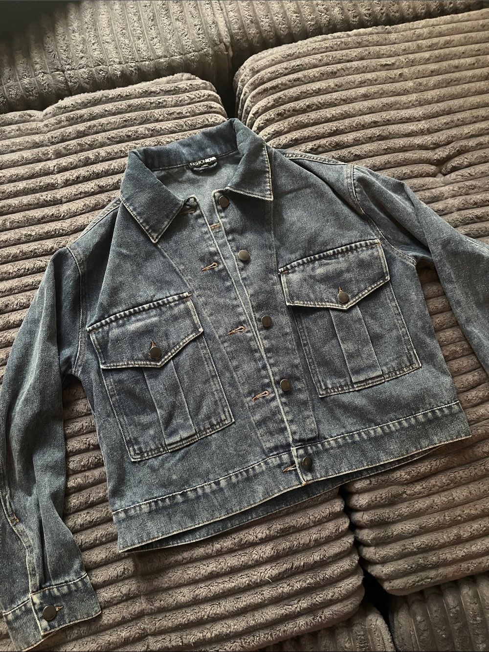 Fashion Nova Indigo Denim Button-Up Jacket